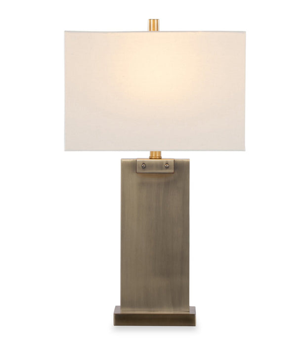 Nolan 26\" Antique Brass Metal Table Lamp