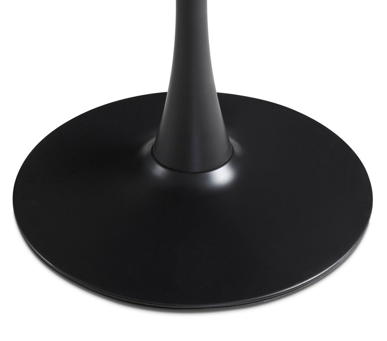 Rio Dining Table with Pedestal Base, Metal, 36\"W Round - Black/Brown