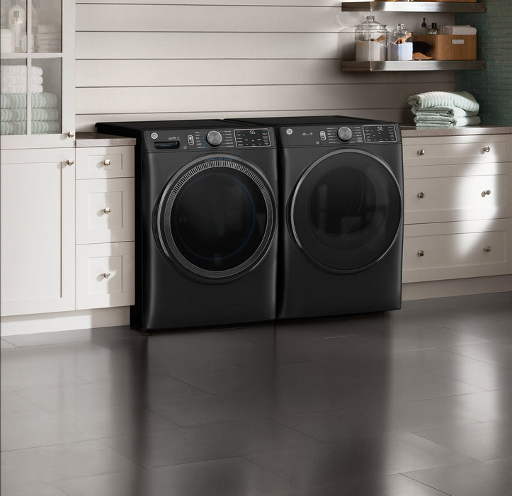 GE 5.8 Cu. Ft. Front-Load Washer and 7.8 Cu. Ft. Electric Dryer with Steam and Built-In Wi-Fi