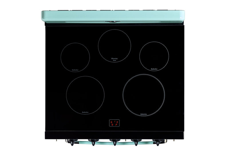 Classic Retro by Unique 30\" 3.9 Cu. Ft. Induction Range - Ocean Mist Turquoise - UNQ-30CR IC T