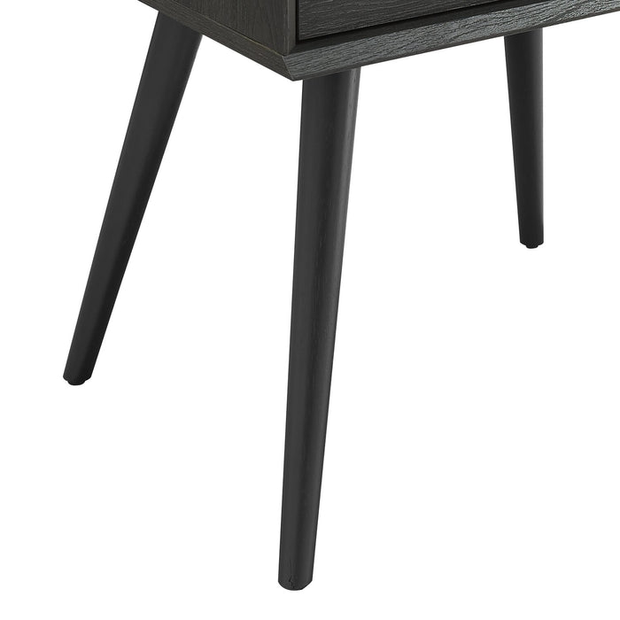 Mori Bedside 2-Drawer Nightstand, 18\"W x 25.75\"H - Black