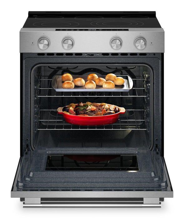 KitchenAid 30\" 5.3 Cu. Ft. Smart Slide-in Electric Range with Convection Modes - YKSES330SPS