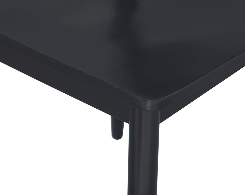 Remi Dining Chair with Curved Ladder-Back - Black