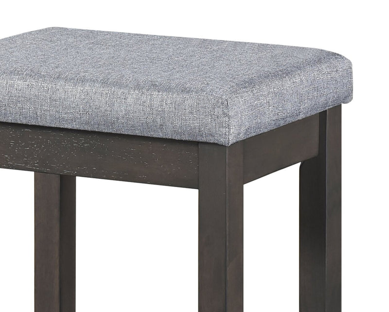 Noah 60” Modern Sofa Table with 3 Counter-Height Stools and USB Ports - Grey