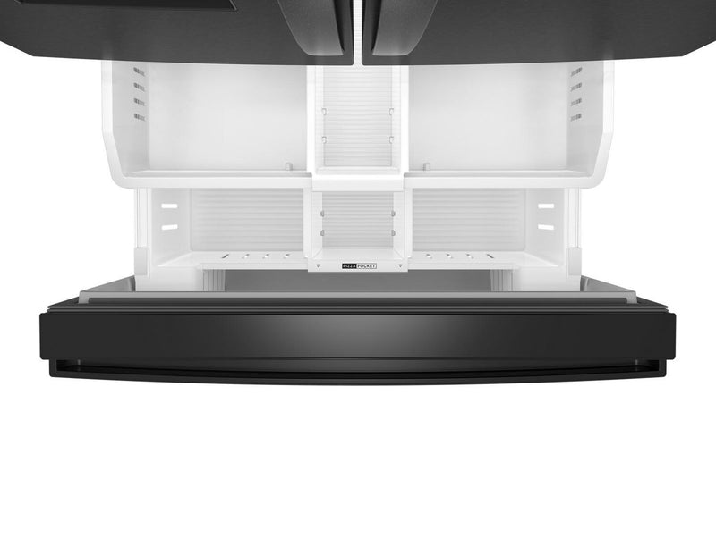 Whirlpool 36\" 30 Cu. Ft. French-Door Refrigerator with Ice and Water - Black Stainless Steel - WRFF3536SV