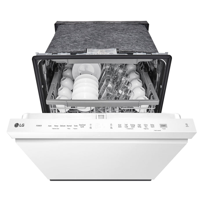 LG 24\" 48 dBA Built-In Top-Control Dishwasher with QuadWash® - White - LDPN4542W