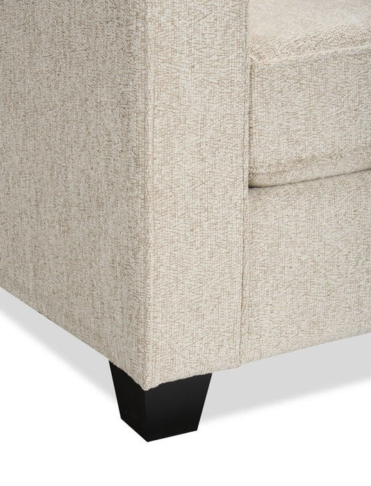 Made in Canada Lennox 35\" Chenille Fabric Chair with Reversible Cushions and Track Arms - Taupe