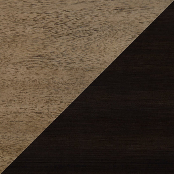 Wells 24\" Solid Wood End Table with Storage and Shelf - Two Tone Brown