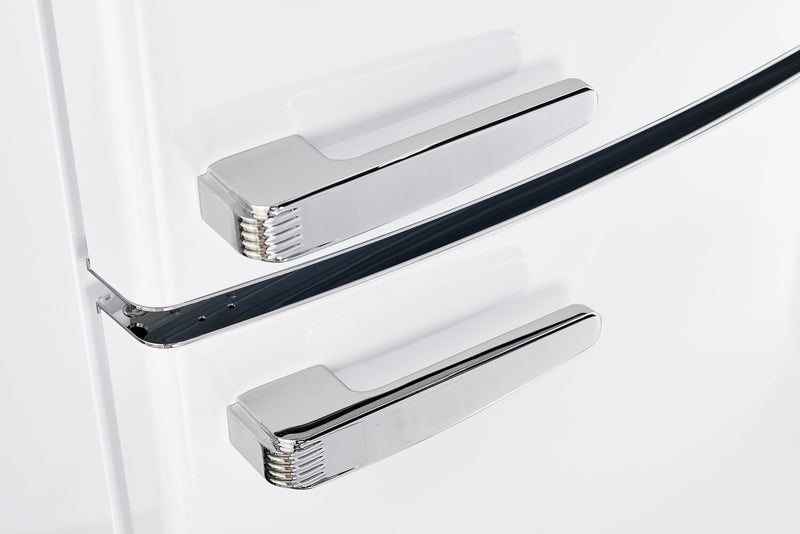 Classic Retro by Unique 24\" 12 Cu. Ft. Bottom-Freezer Refrigerator - Marshmallow White - UGP-340L W AC