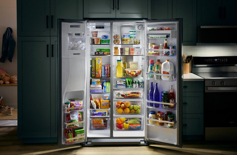 Whirlpool 36\" 28.7 Cu. Ft. Side-by-Side Refrigerator – Fingerprint-Resistant Stainless - WRSF6536RZ
