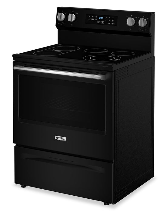 Maytag 30\" 5.3 Cu. Ft. Electric Range with No Preheat Air Fry - Black - YMFES6030RB