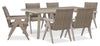 Muskoka 7-Piece Outdoor Patio Set with Dining Table & 6 Chairs - Resin Wicker, Aluminum - Beige