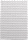 Faux Fur Bubble Light Grey Area Rug with Memory Foam Backing - 5' x 7'