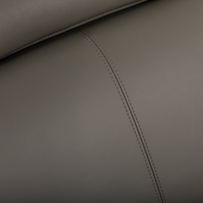 Valentino 3-Piece Right-Facing Genuine Leather Power Reclining Sectional with Adjustable Headrests - Grey