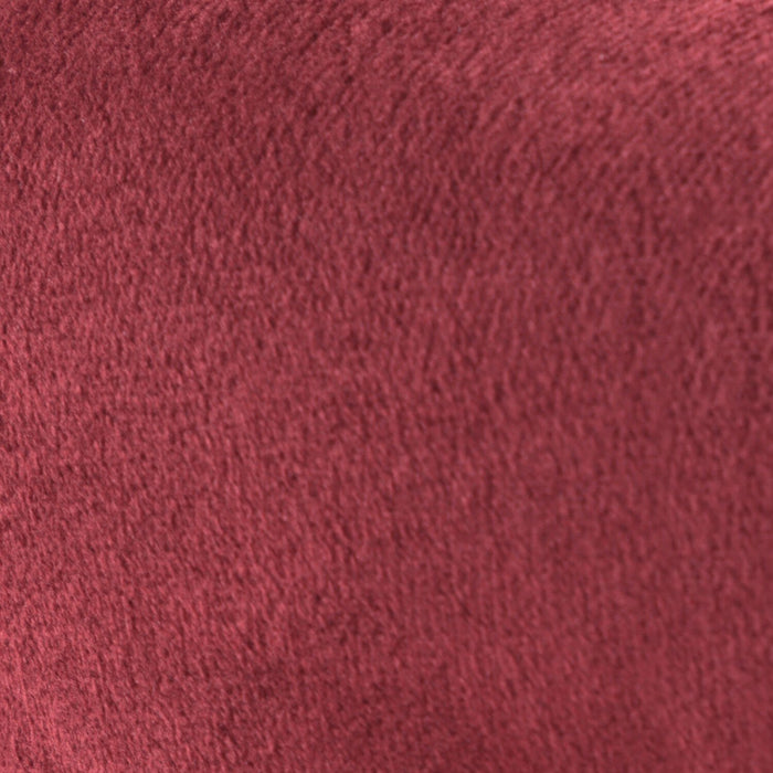 Adell 17\" Round Fabric Ottoman with Gold Base - Red