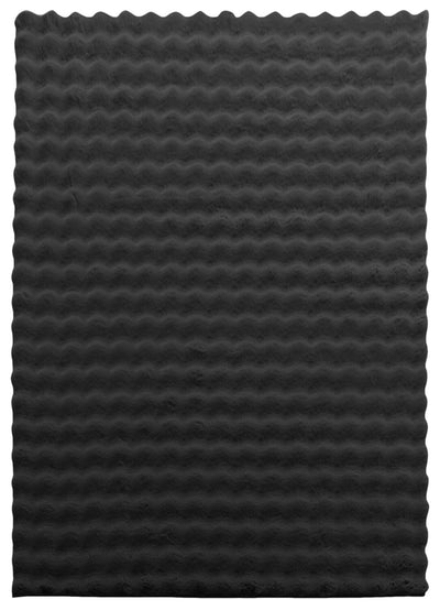 Dream Step Memory Foam Bubble Dark Grey Faux Fur Area Rug - 5' x 7' | Carpette Dream Step à bulles en fausse fourrure gris foncé avec mousse à mémoire de forme - 5 pi x 7 pi