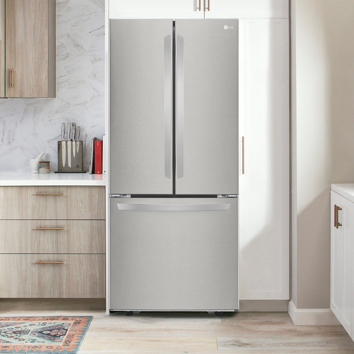 LG 30\" 21.8 Cu. Ft. French Door Standard-Depth Refrigerator - Stainless Steel - LFCS22520S