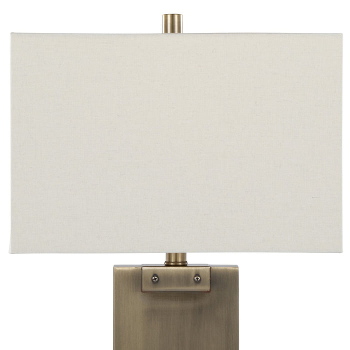 Nolan 26\" Antique Brass Metal Table Lamp