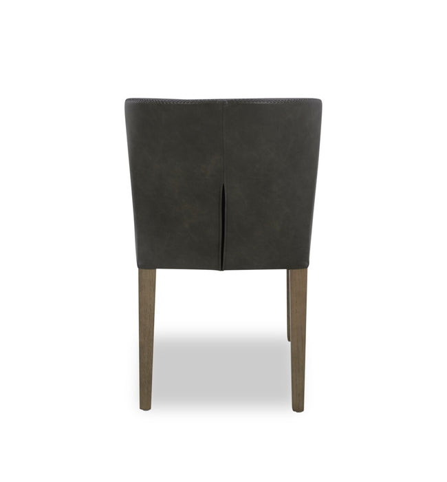 Arlo Dining Chair with Vegan Leather Fabric - Charcoal