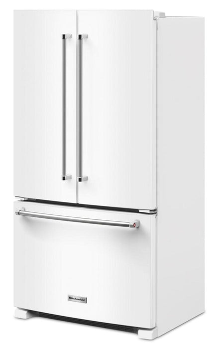 KitchenAid 36\" 20 Cu. Ft. Counter-Depth French-Door Refrigerator - White - KRFC136RWH