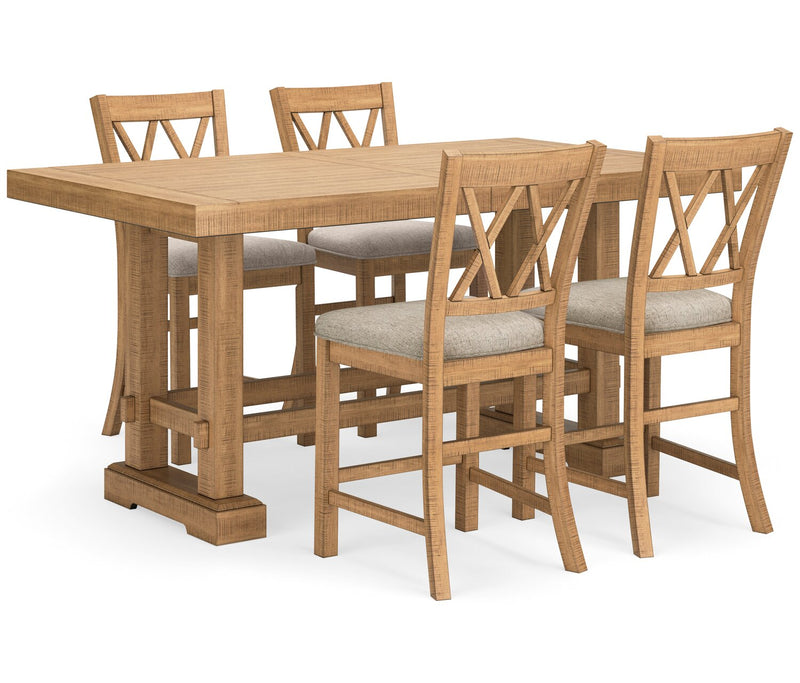 Archer Counter-Height Extension Dining Table, 72-108\"W - Light Brown