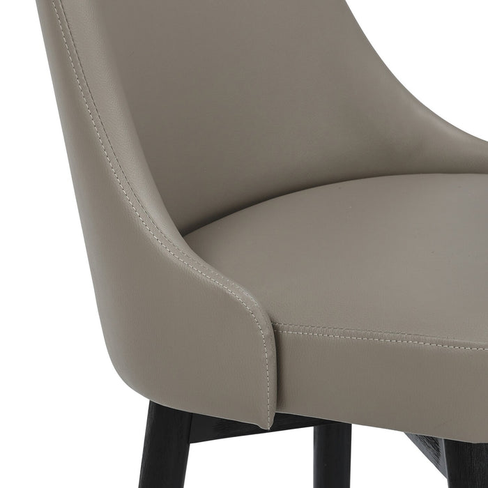 Nash Counter-Height Stool with Swivel Seat, Vegan Leather Fabric, Metal - Taupe