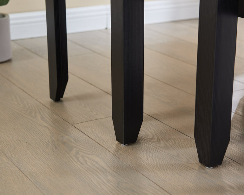 Roma  25\" 3-Piece Nesting Tables with Shelf - Black Marble Look