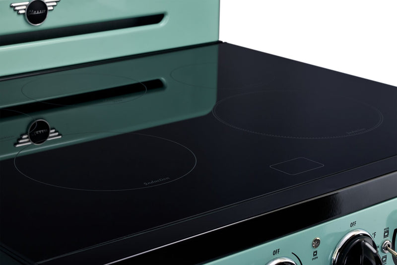 Classic Retro by Unique 30\" 3.9 Cu. Ft. Induction Range - Ocean Mist Turquoise - UNQ-30CR IC T