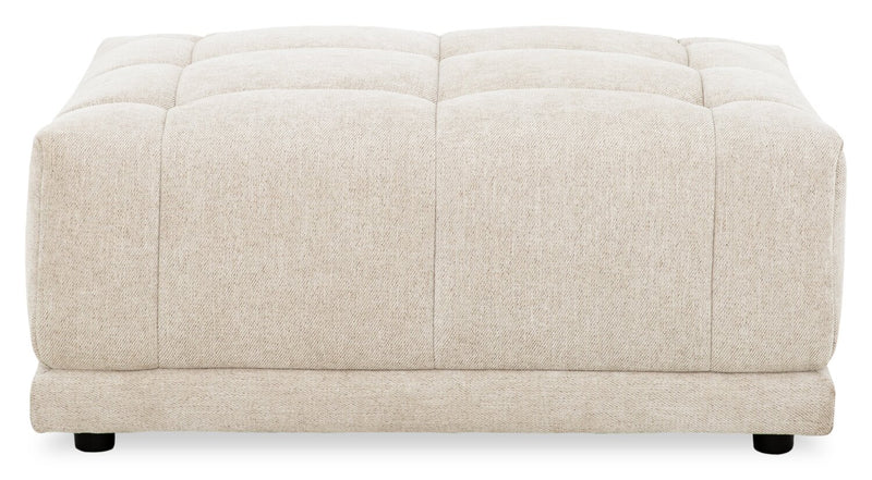 Kort & Co. Oaklyn Modular 38\" Fabric Ottoman with Tufted Seat Cushion - Beige