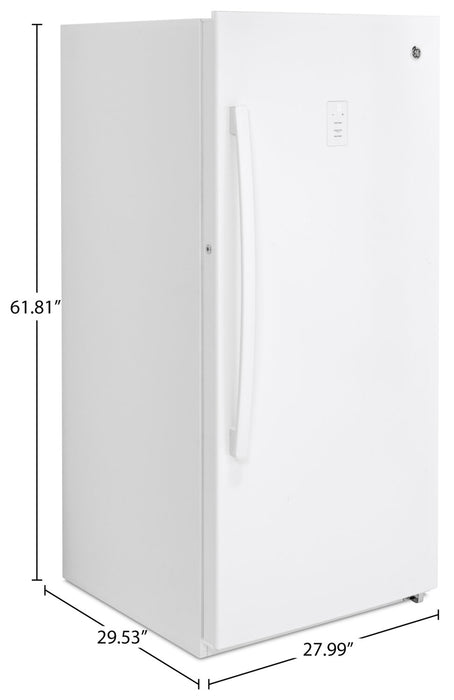 GE 14.1 Cu. Ft. Frost-Free Upright Freezer - FUF14SMRWW