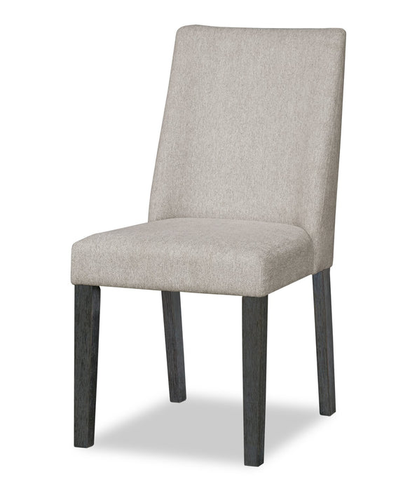 Emery 7pc Dining Set with Table & 6 Chairs, Wood, 72-96\"W Extension - Black & Grey