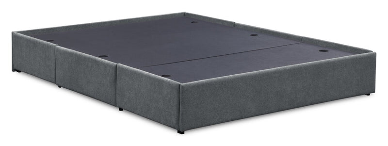 Amos Upholstered Storage Bed in Charcoal Fabric with Tufted Headboard & 3 Built-in Drawers - King Size