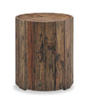 Martel 34\" Rustic Round End Table - Rustic Pine