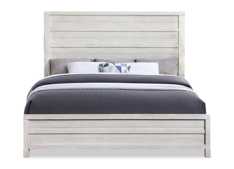 Haven 6pc Bedroom Set with Panel Bed, Dresser, Mirror & Nightstand, White - King Size