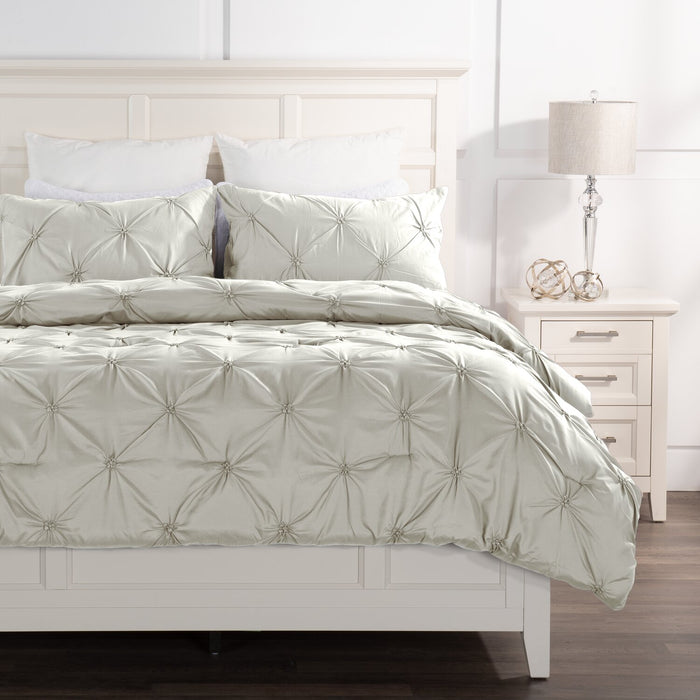 Gardenia Wynd 3-Piece King Comforter Set - Oatmeal