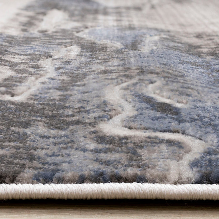 Linnie Blue Grey Area Rug - 5'3\" x 7'7\"