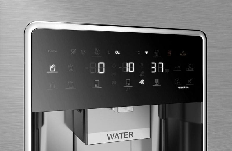 Whirlpool 36\" 19 Cu. Ft. Counter-Depth 4-Door Refrigerator with Ice Maker - Stainless Steel - WRQC7836RZ