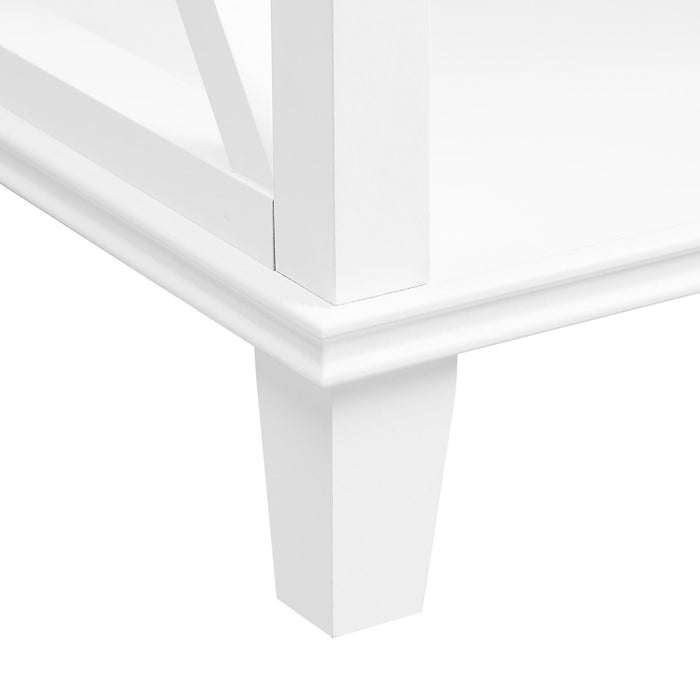 Elle Bedside 1-Drawer Nightstand, 18\"W x 25.75\"H - White