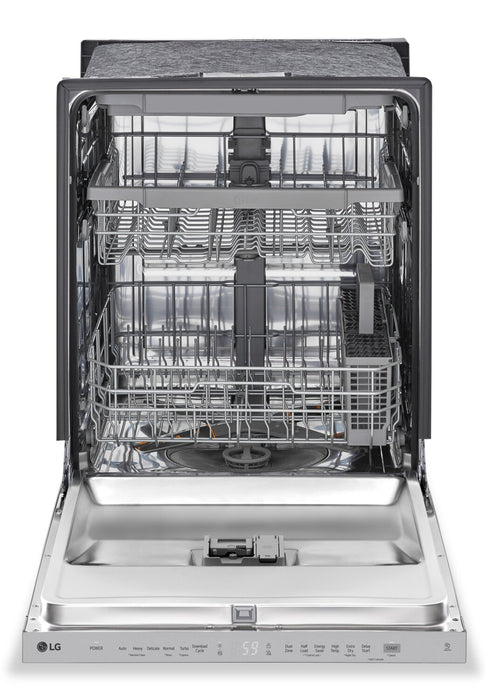 LG 24\" 48 dBA Built-In Top-Control Dishwasher with QuadWash® - Smudge Proof Stainless Steel - LDPN454HT