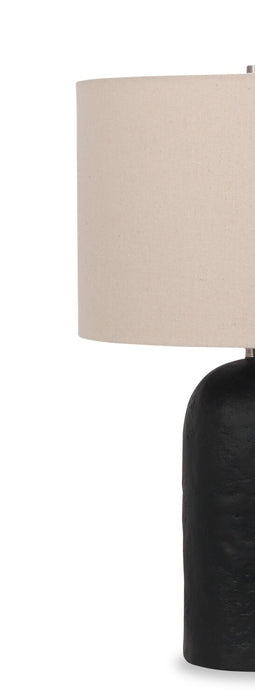 Jones 24” Modern Ceramic Table Lamp - Distressed Black