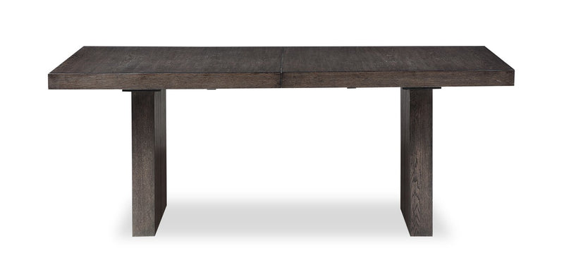 Zelda Dining Table with Pedestal Base, 78-96\"W - Espresso Brown