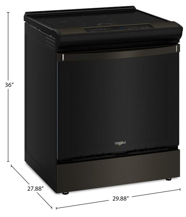 Whirlpool 6.4 Cu. Ft. Induction Range with No Preheat Air Fry - Black Stainless Steel - WSIS5030RV