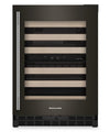 Kitchenaid® 24\" Undercounter Wine Cellar with Full-Extension Wood-Front Racks - Black Ore - KUWR524SBE