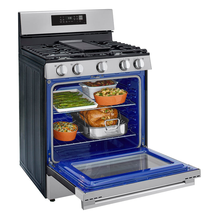 LG 6.3 Cu. Ft. Smart Gas Range with Air Fry - LRGN6323Y