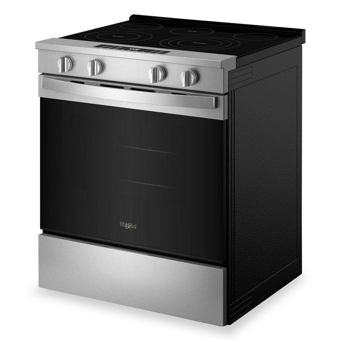 Whirlpool 30\" 5.3 Cu. Ft. Electric Range with Air Cooking – Fingerprint Resistant Stainless Steel - YWSES5030SZ