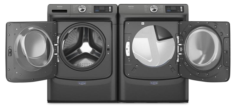 Maytag 5.8 Cu. Ft. Pet Pro Smart Front-Load Washer and 7.4 Cu. Ft. Gas Dryer - Volcano Black