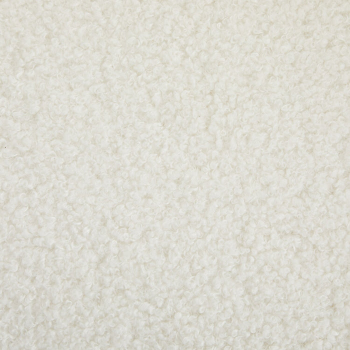 Solo 31.1\" Sherpa Fabric Curved Accent Chair - Ice Cream