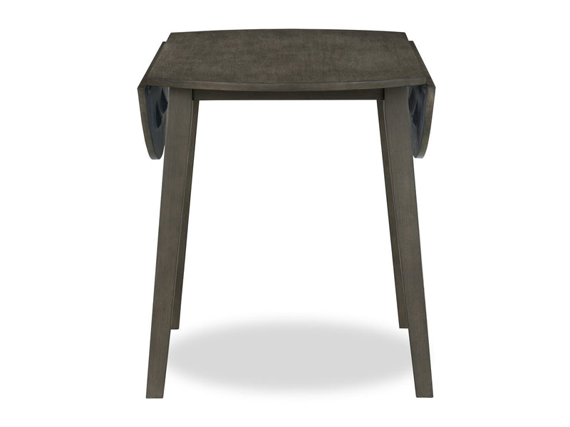 Bryn Drop-Leaf Dining Table, 42\" Round - Dark Grey