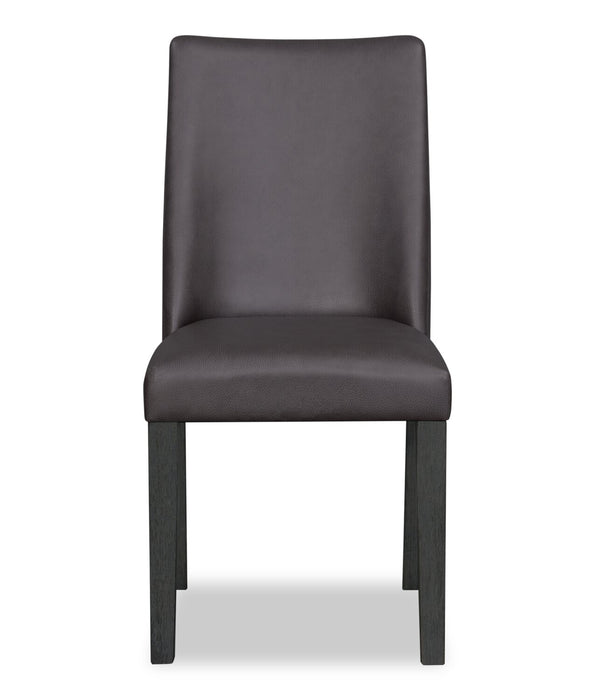 Emery 5pc Dining Set with Table & 4 Chairs, Wood, 72-96\"W Extension - Black & Brown