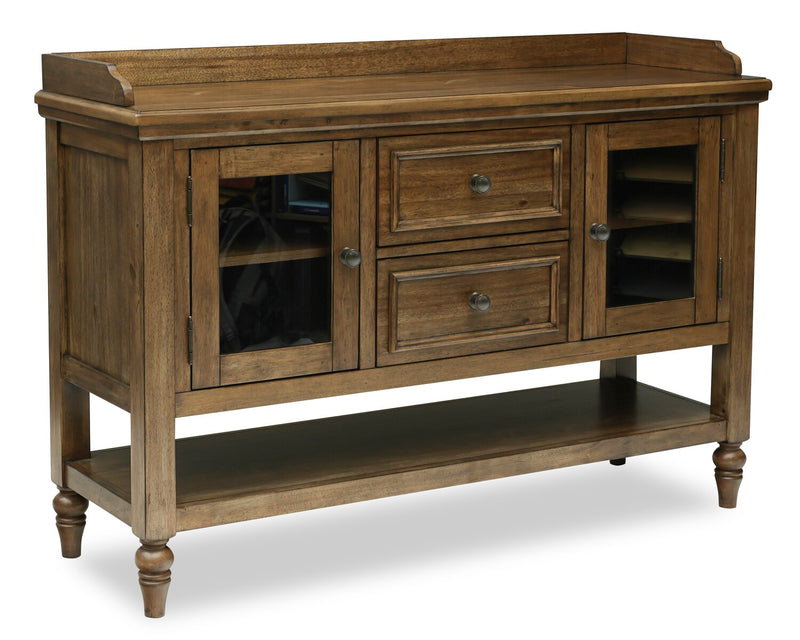 Clara Dining Server with Storage, Shelves & Drawers, 56\"W - Brown